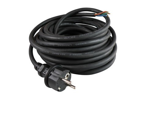 Neopreen buiten kabel 10 meter - 3x 1.5mm met stekker Neopreen buiten kabel 10 meter - 3x 1.5mm met stekker